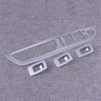 

Car Silver Door Armrest Button Window Switch Cover Trim Fit for BMW X5 E70 X6 E71 2008 2009 2010 2011 2012 2013