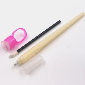 

10pcs Microblading Kits with compelet Tebori Pen Eyebrow Paste Needle Blade disposable microblading pen and pigment ring cup