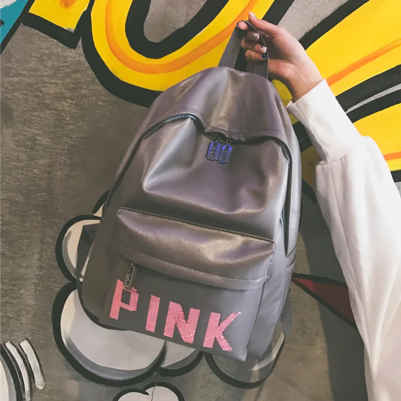 2017 Cool Ulzzang Backpack Women Harajuku Bag PU Leather Schoolbag Backpack For School Girl Boy Designed