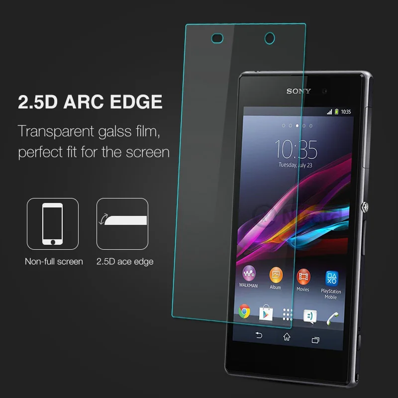 Защитное стекло Nicotd закаленное 9H для Sony Xperia Z1 Z2 Z3 Z4 Z5 Z Compact Защитная пленка S36H T2