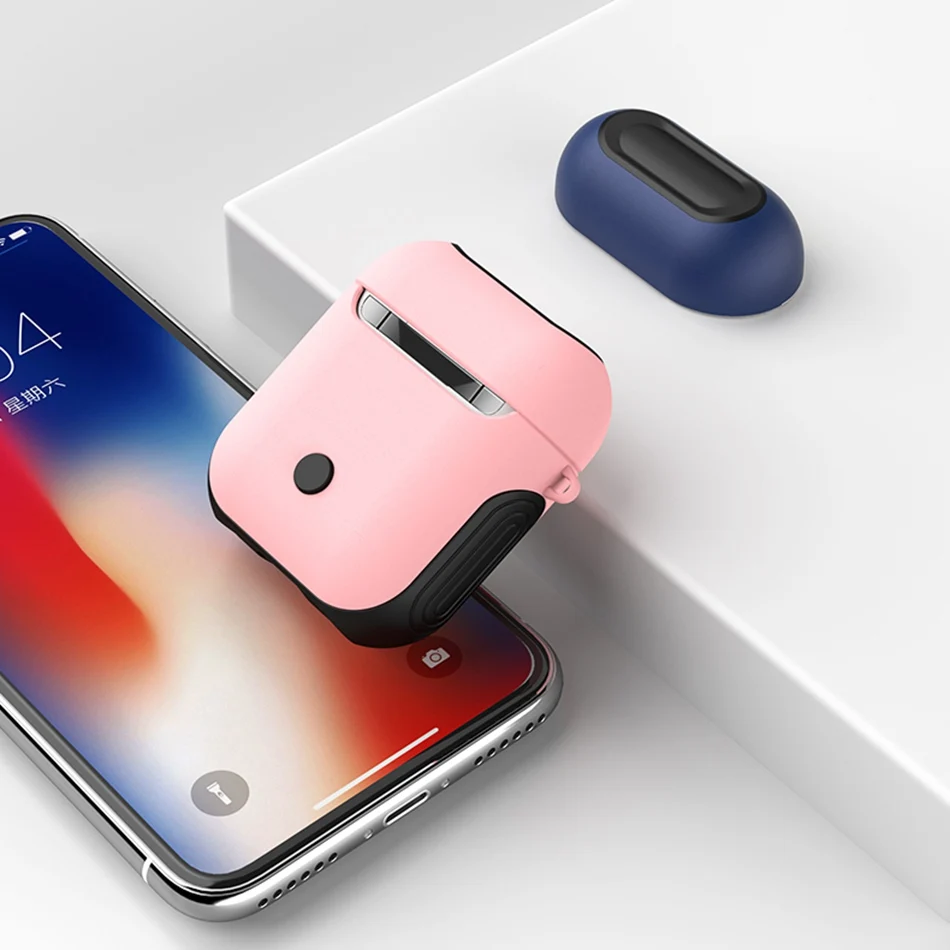 Для AirPods чехол 3 в 1 Bluetooth беспроводной Чехол для наушников для Apple Airpods 2 защитный чехол Матовая кожа аксессуары зарядная коробка