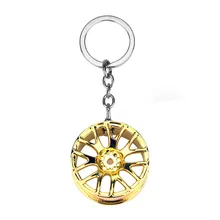 Car Styling Metal Keychain Cool Luxury Wheel Hub Key Ring Fit For Car Audi Toyota Honda Ford Key Holder Accessories Gift