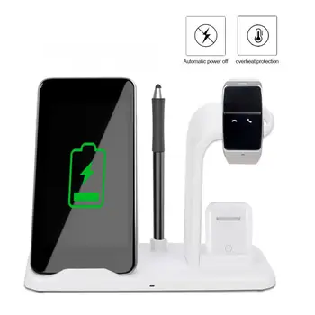 

Portable Three-in-one Wireless Charger Quick Charging Stand for Phone Watch Headset for iPhone