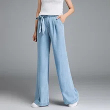 Прямые джинсы для женщин женские с высокой талией бойфренда джинсы для плюс размеры сезон: весна-лето промывают синий хлопок свободные