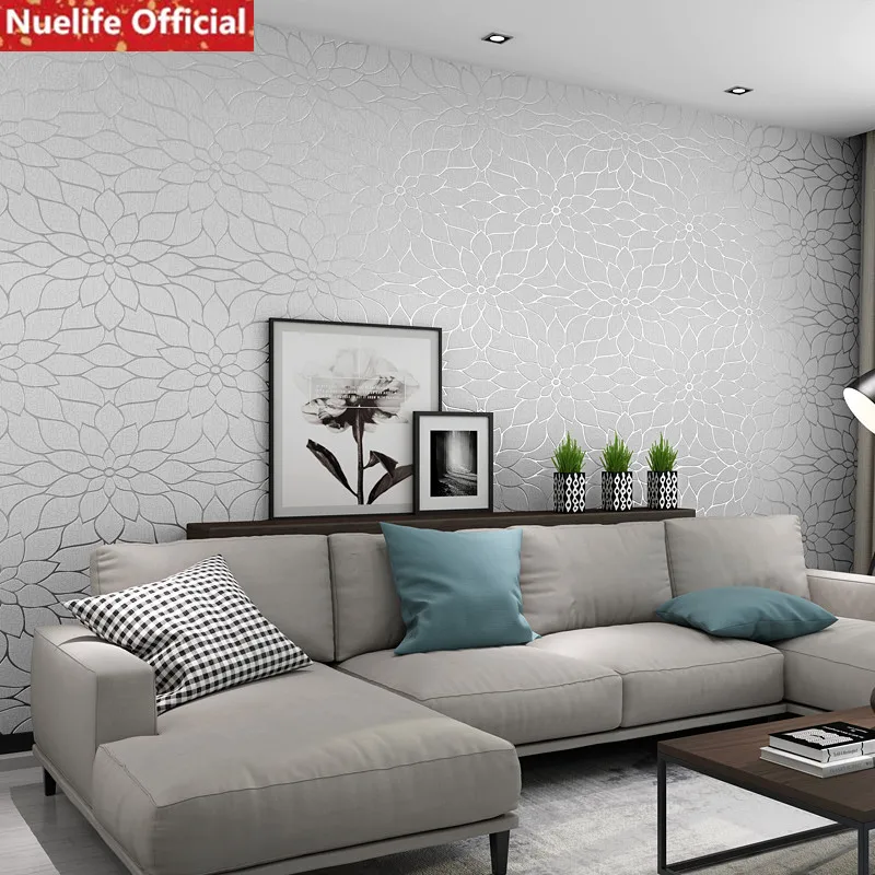 0.53x10m 3D Lotus Pattern Simulation Deer Velvet Wallpaper Bedroom Wedding Room Living Room Restaurant TV Background Wall Paper 0.53x10m 3D Lotus Pattern Simulation Deer Velvet Wallpaper Bedroom Wedding Room Living Room Restaurant TV Background Wall Paper