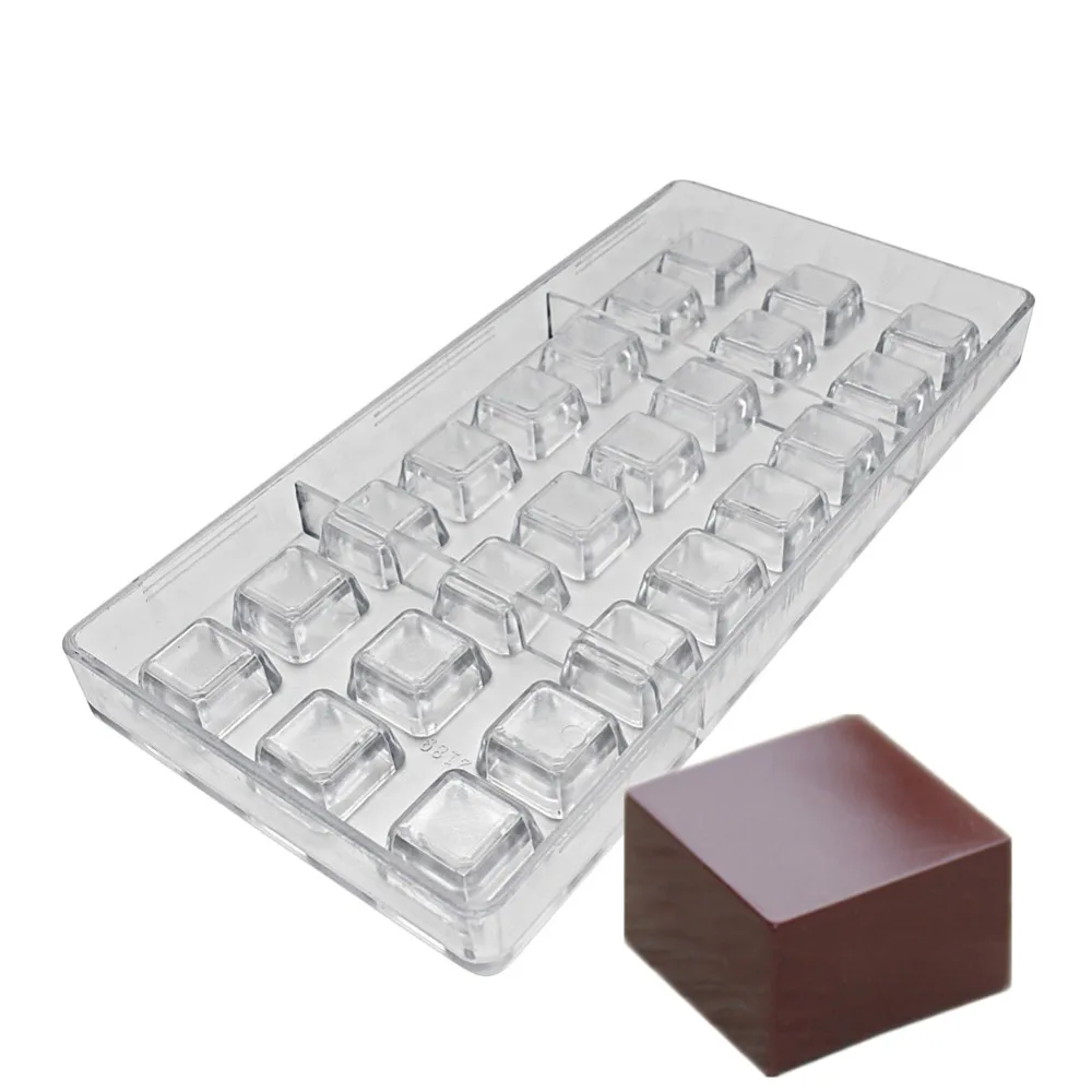 Polycarbonate Square Chocolate Mold PC Chocolate Tray