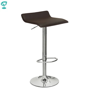 

94504 Barneo N-38 Leather Kitchen Breakfast Bar Stool Swivel Bar Chair brown free shipping in Russia
