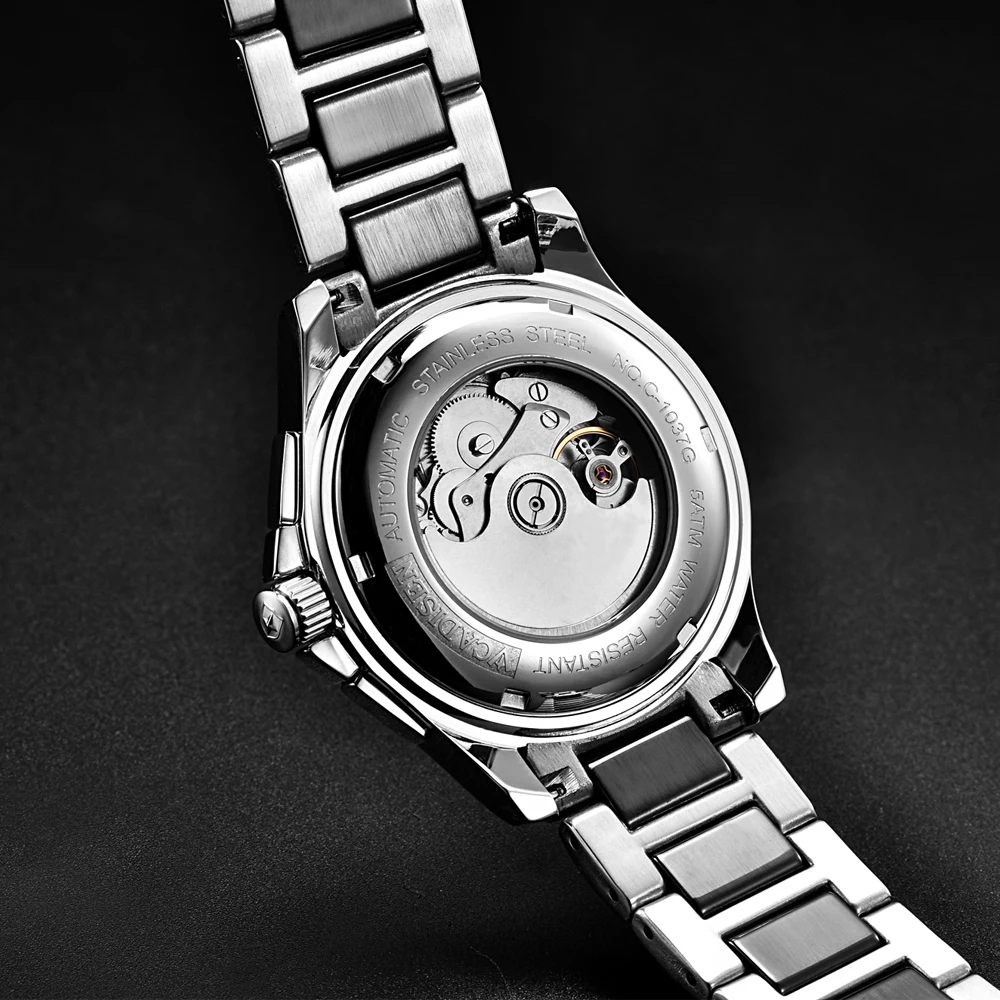 CADISEN رجل الساعات العلامة التجارية الفاخرة التلقائي الميكانيكية ووتش الرجال الصلب الكامل الأعمال للماء الرياضة الساعات Relogio Masculino CADISEN رجل الساعات العلامة التجارية الفاخرة التلقائي الميكانيكية ووتش الرجال الصلب الكامل الأعمال للماء الرياضة الساعات Relogio Masculino