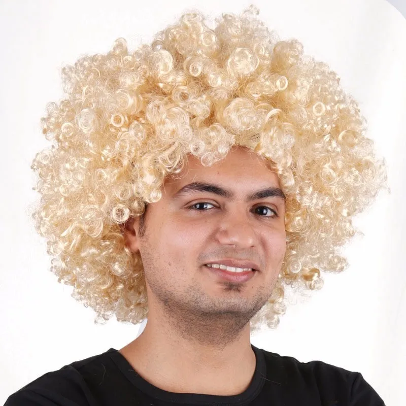 New European Cup Afro Women Men Wigs Synthetic Hair Wig Halloween Carnival Cosplay Costume Party Wigs High Quality Fashion