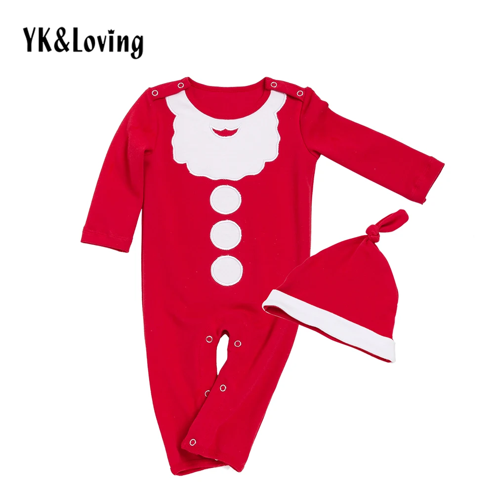 Christmas Vestido Infantil baby Boy Clothes Suit Jumpsuit Long Sleeve