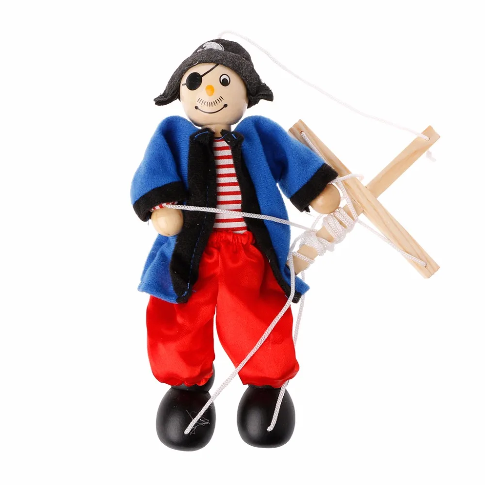 

Pull String Puppet Marionette Joint Activity Doll Wooden Vintage Child Toy
