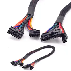 14pin + 10Pin до 24 Pin ATX кабель питания 20 + 4 Pin PSU материнская плата рукав для Corsair HX1200i HX1000i HX850i HX750i