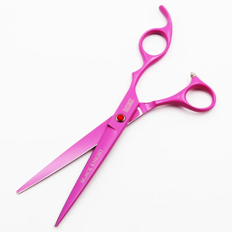 Черные рыцарские профессиональные 7 дюймов ножницы для волос Парикмахерские ножницы для стрижки домашних животных Розовый Стиль - Цвет: 1 pcs