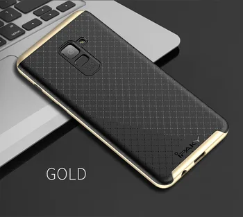 

10pcs/lot free shipping Luxury ipaky brand TPU+PC Frame back cover case for Samsung A8 2018/A8 PLUS 2018