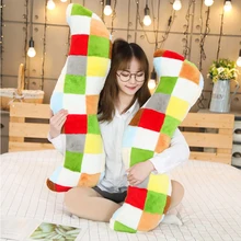 90 см длинная Колонка большой бойфренд подушка Радужный плед Стиль ворс диван кровать Спящая круглая подушка ножная Шея ГОЛОВА подушки с эффектом памяти