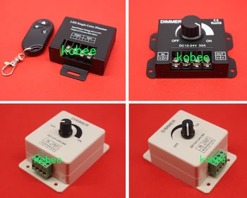 

DC12-24V 8A 20A 30A Manual Dimmer Controller Knob for Single Color LED Strip Light