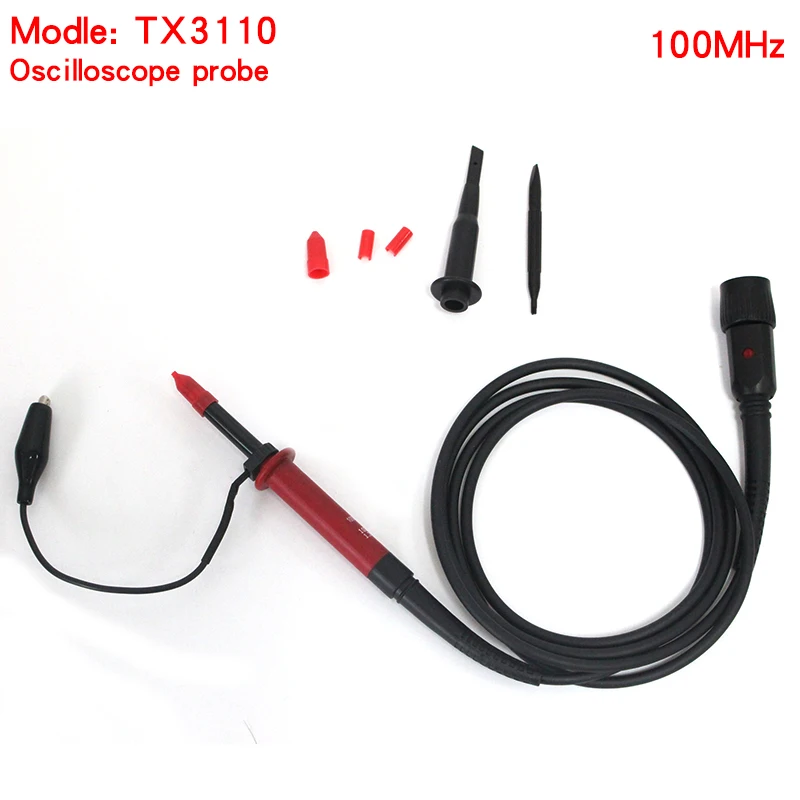 

1pcs Hight quality TX3110 oscilloscope table pen 100MHz,oscilloscope probe Alligator Clip Test Probe kit free shipping