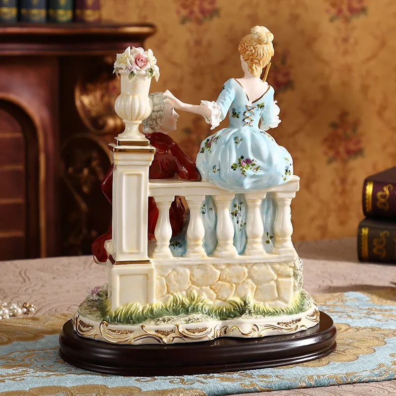 Европейская креативная керамическая статуя для влюбленных девушек, домашний декор, ремесла, украшения для комнаты, фарфоровая фигурка, свадебные украшения, подарок