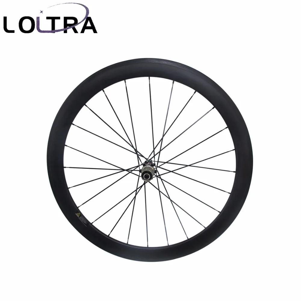Excellent Carbon bike wheels 50mm clincher road wheels Novatec AS511SB/FS522SB straight pull hub 2