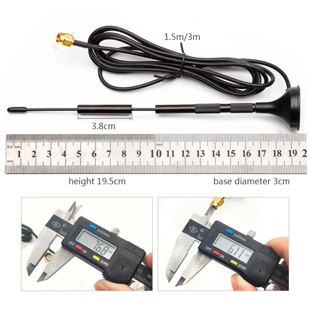 1 шт. 2,4 г/5 ГГц Двухдиапазонная wifi антенна 7dbi с высоким коэффициентом усиления присоска антенна модем ZigBee антенны с SMA мужской разъем Новая