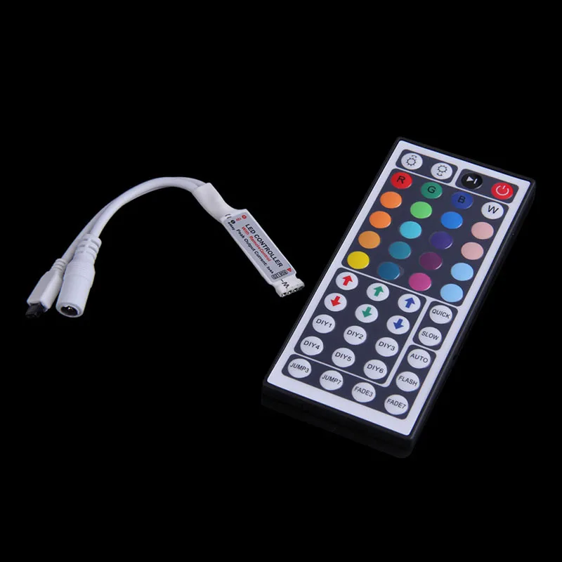 buy High Quality DC12V 6A 44 Keys LED IR Remote Controller For SMD5050 3528 RGB Controler LED Strip Lights AA