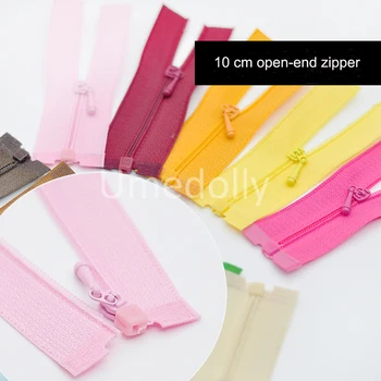 

Wholesale 100pcs 10cm Mini Zipper DIY Doll Coat Clothes Zipper for Blyth BJD Open End Zipper Handmade Clothing Sewing Accessory