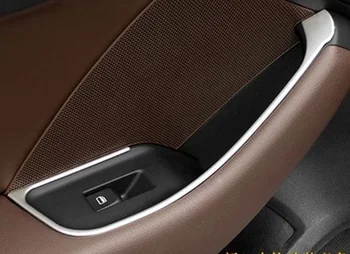 

Chrome Car Door Window Switch Panel Cover Trim Car Glass Lift Switch Button Sequins For Audi A3 2013-2017 Accessory Car Styling