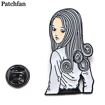 

Patchfan Japanese horror Junji Ito Uzumaki Zinc tie Pins backpack clothes brooches for men women decoration badges medal A2065