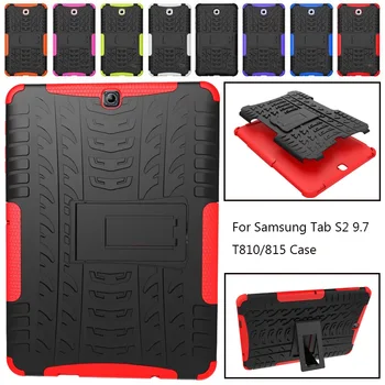 

Heavy Duty Armor Tire Style Hybrid TPU PC Hard Cover Case for Samsung GALAXY Tab S2 9.7" SM T810 T815 T813 T819 tablet PC
