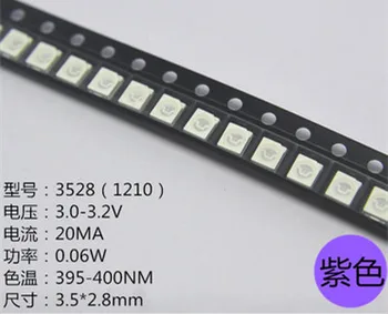 

200pcs SMD led diode XIASONGXIN LIGHT 3528/1210 purple/uv smd/smt plcc-2 high quality ultra bright light-emitting diodes