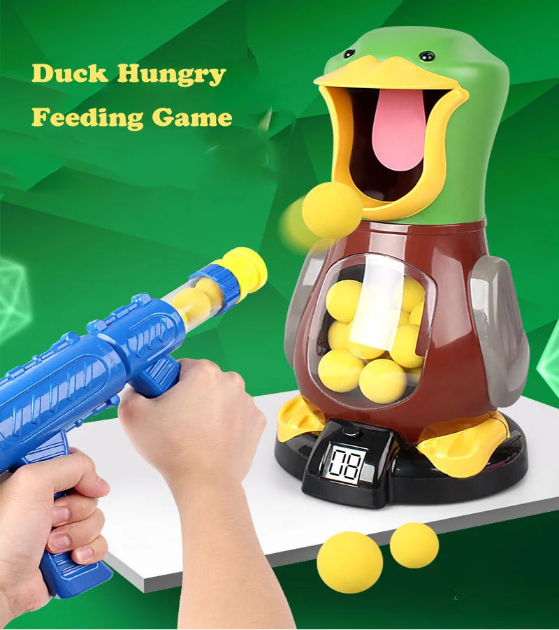 Shoot Hungry Duck электронный забив динамическую музыку шарик эва пены Смешные новые игрушки для детей стрельба сердитый Лев медведь