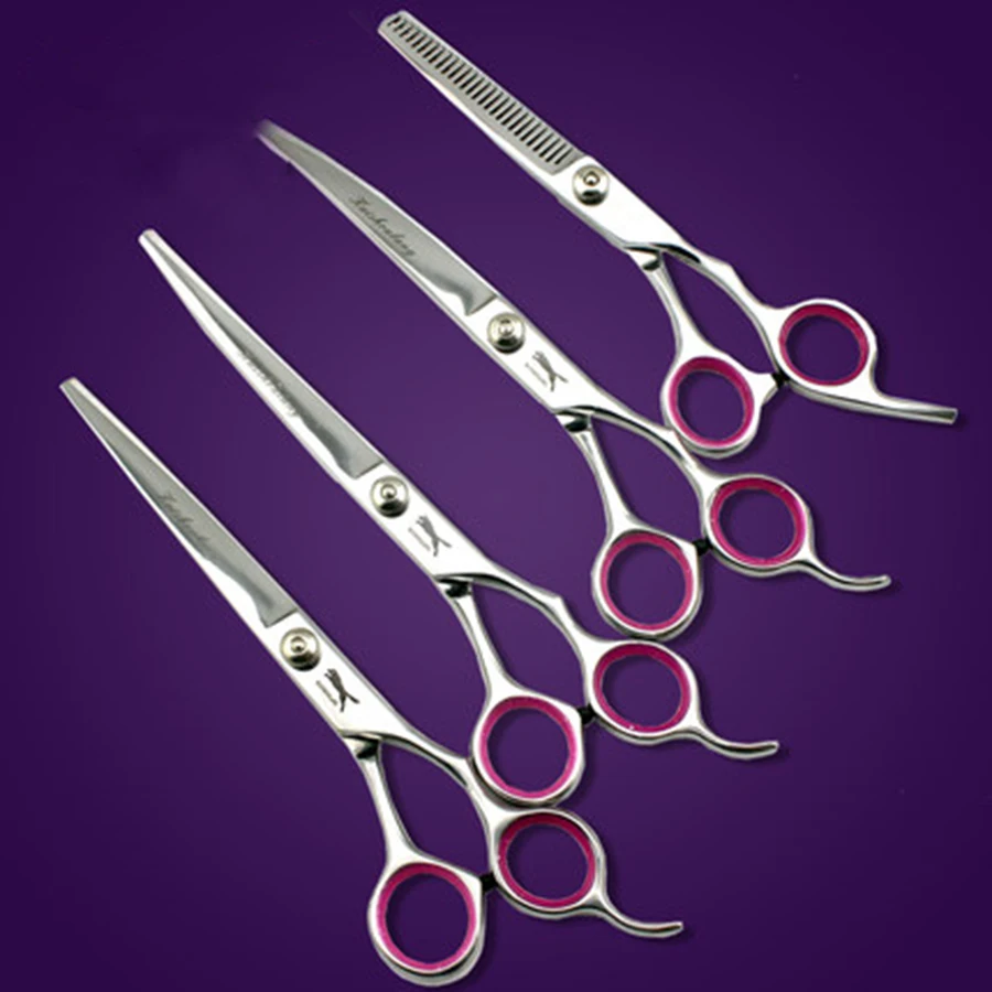 

Professional Pet Grooming Scissor Set Curved Dog Scissor Shears Dogs Tick Remover Kit Tijeras Para Perros Pet Acessories 70Z1400
