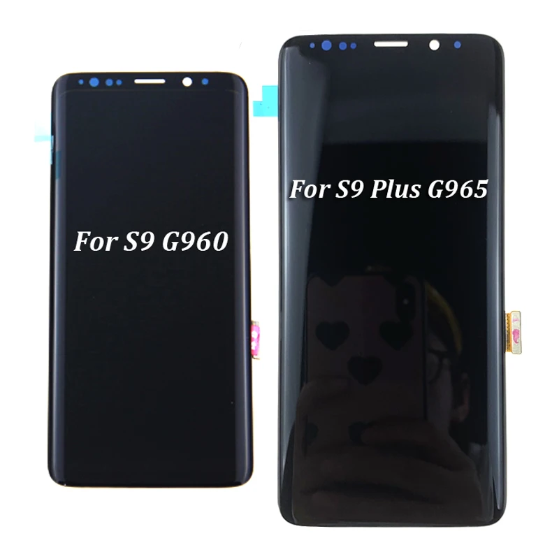 SUPER AMOLED lcd с рамкой для SAMSUNG Galaxy S9 G960 S9 Plus G965 кодирующий преобразователь сенсорного экрана в сборе