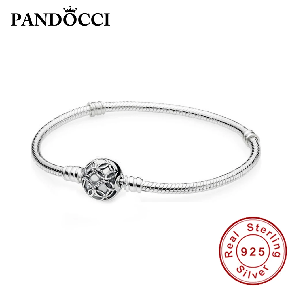 

PANDOCCI 100% 925 Sterling Silver New Celebration Bracelet 597137 Original Charming Gift Suitable For The Anniversary Wedding