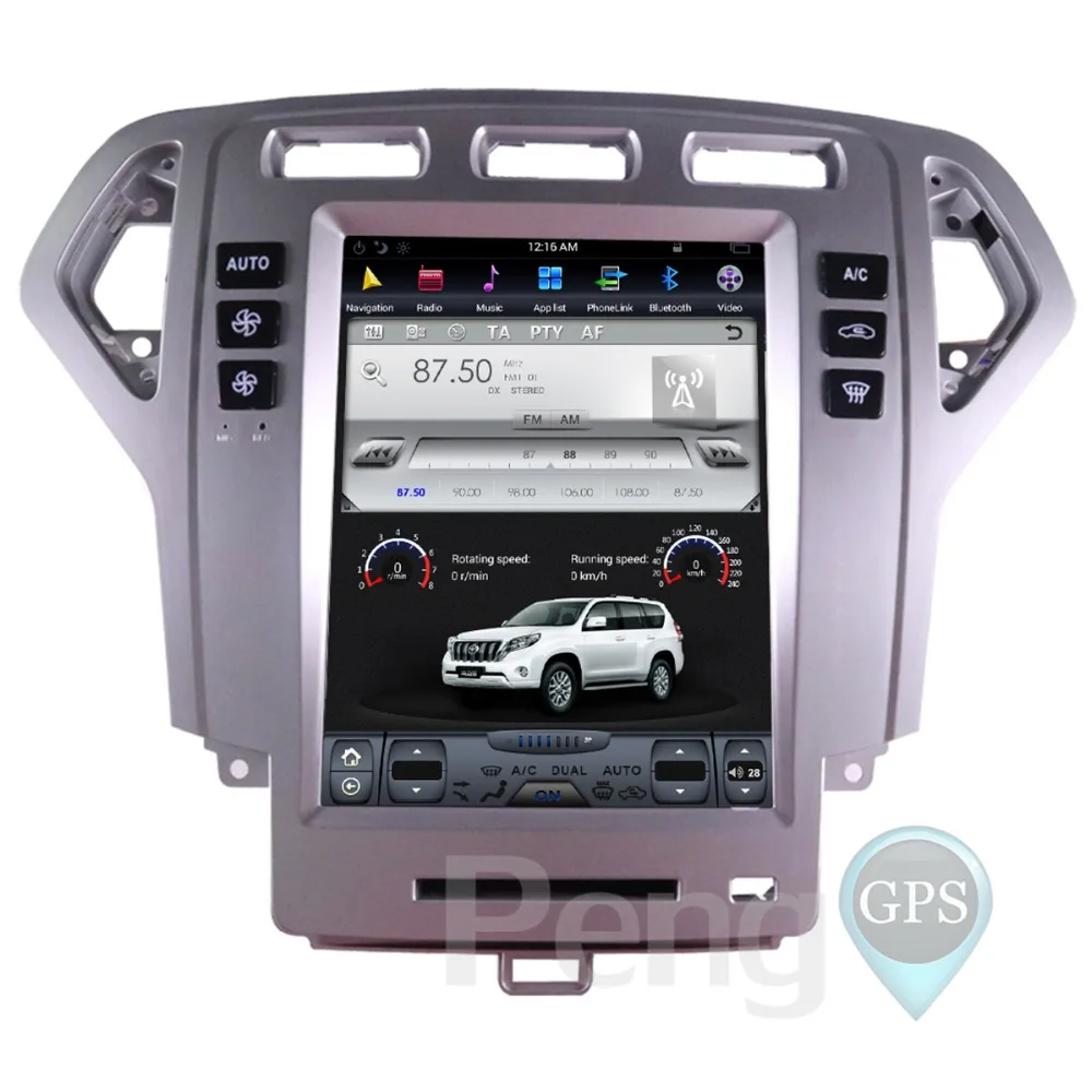 Clearance 10.4" IPS Vertical Screen Android Car GPS Navigation DVD Player for Ford Fusion Mondeo 2007 2008 2009 2010 Two Din Car Headunit 4