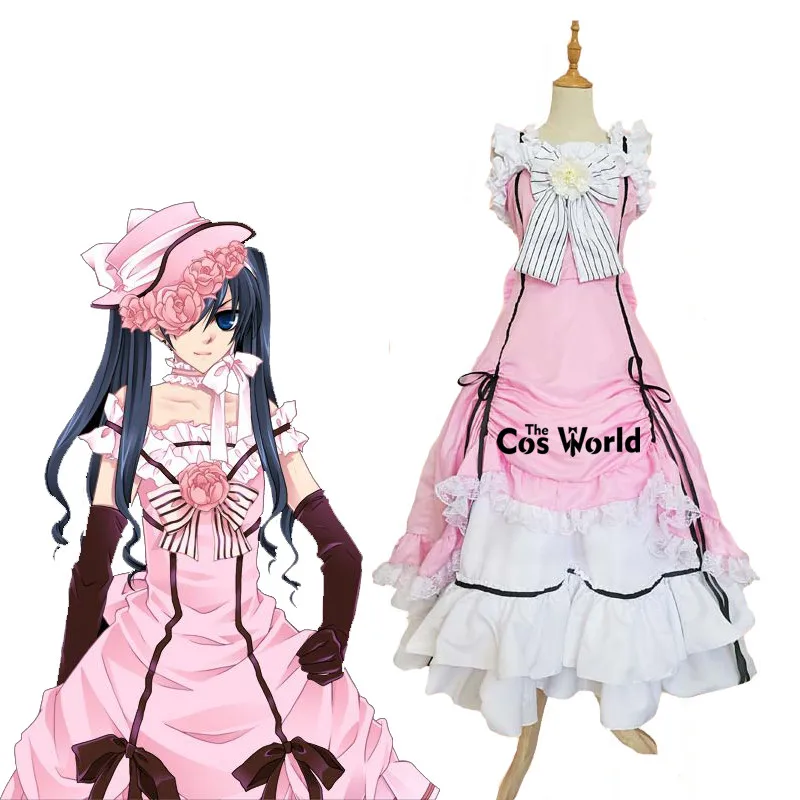 IN STOCK Black Butler Ciel Phantomhive Cosplay Dress Costume With Hat Gloves - Foto 3