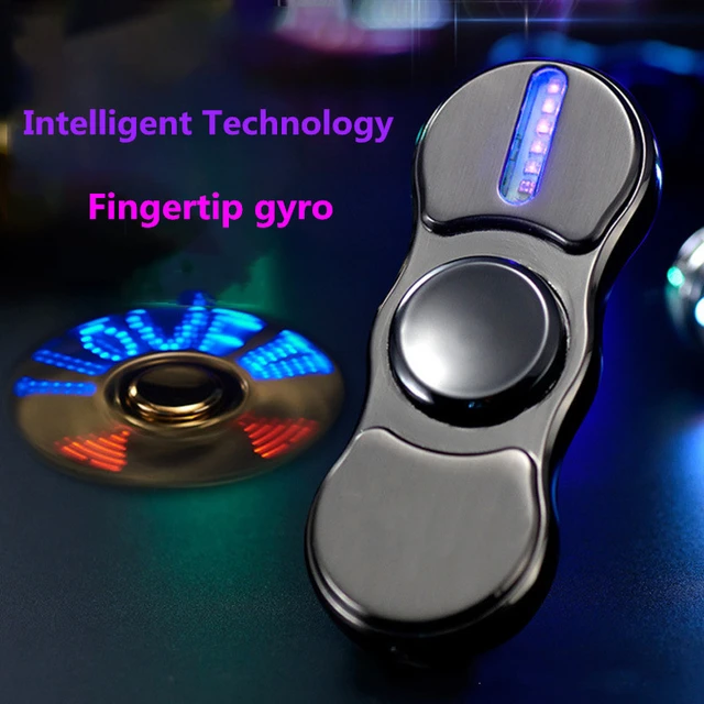 Spinner Électrique À Double Arc Usb, 18 Motifs, Lumière Led, Sans