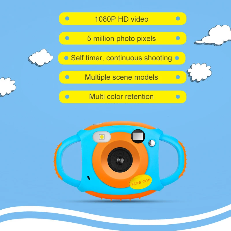 Милая Детская цифровая игрушечная камера 1080P обучающая мини цифровая фотокамера 5MP видео умная камера для детей Детская Подарочная игрушка