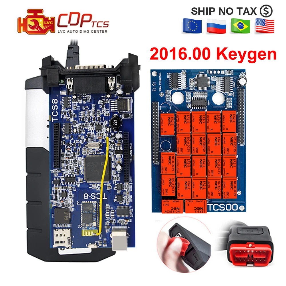 

CDP TCS Bluetooth OBD 2 2016 R0/2015.03 keygen software OBDII code reader scanner cars trucks OBD2 diagnostic tool
