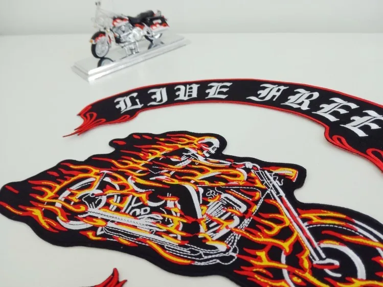 biker embroidered patches