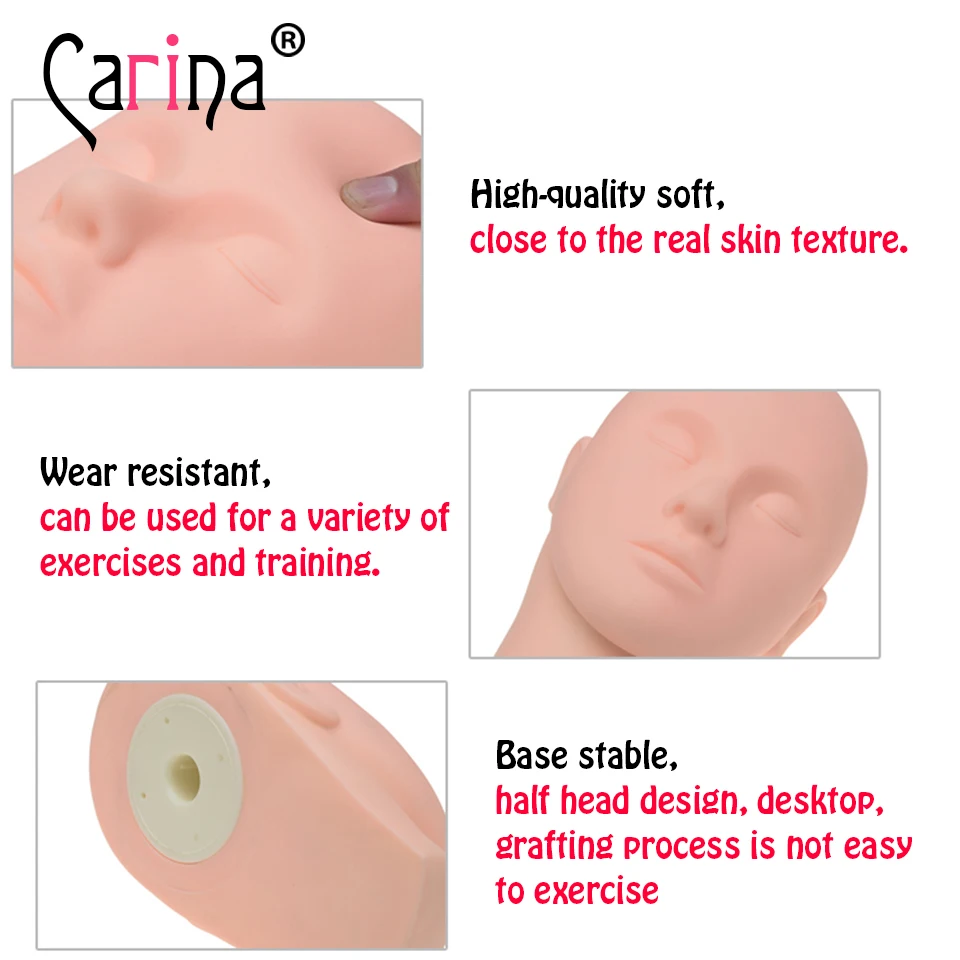 New Hot Closed Eyes Mannequin Head Massage Makeup Eyelash Extension Practice Model Hats Hairs Glasses Display for Wigs Showcase