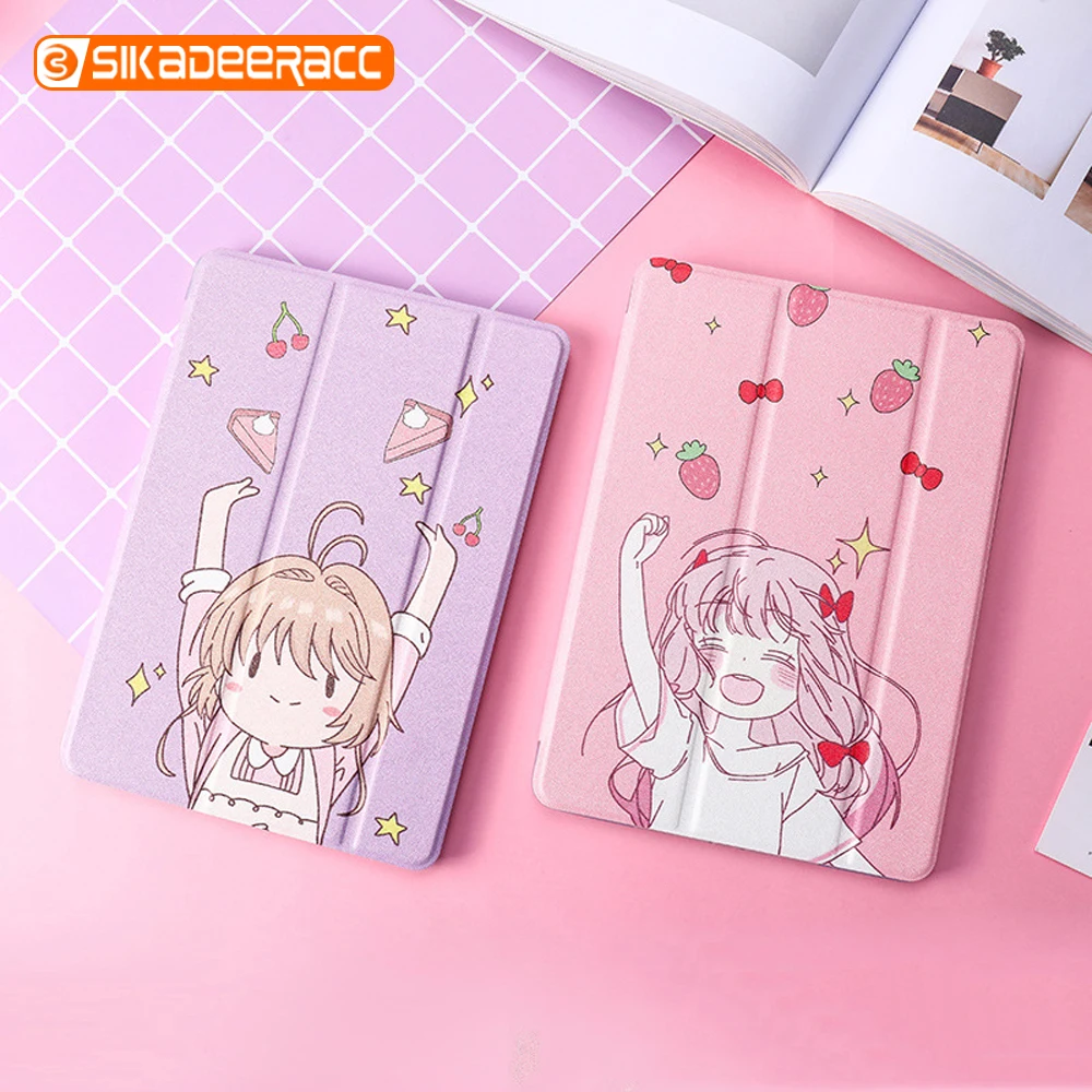 

Fashion Cute Soft Leather Cases For iPad Pro 9.7 Air 10.5 1 2 2017 2018 New 10.5 2 3 4 Mini 1 2 3 4 5 Stand Holder Flip Cover