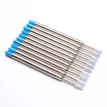 Kugelschreiberminen-stylos à bille à bec moyen, encre noire et bleue de 0.7MM, 10 pièces