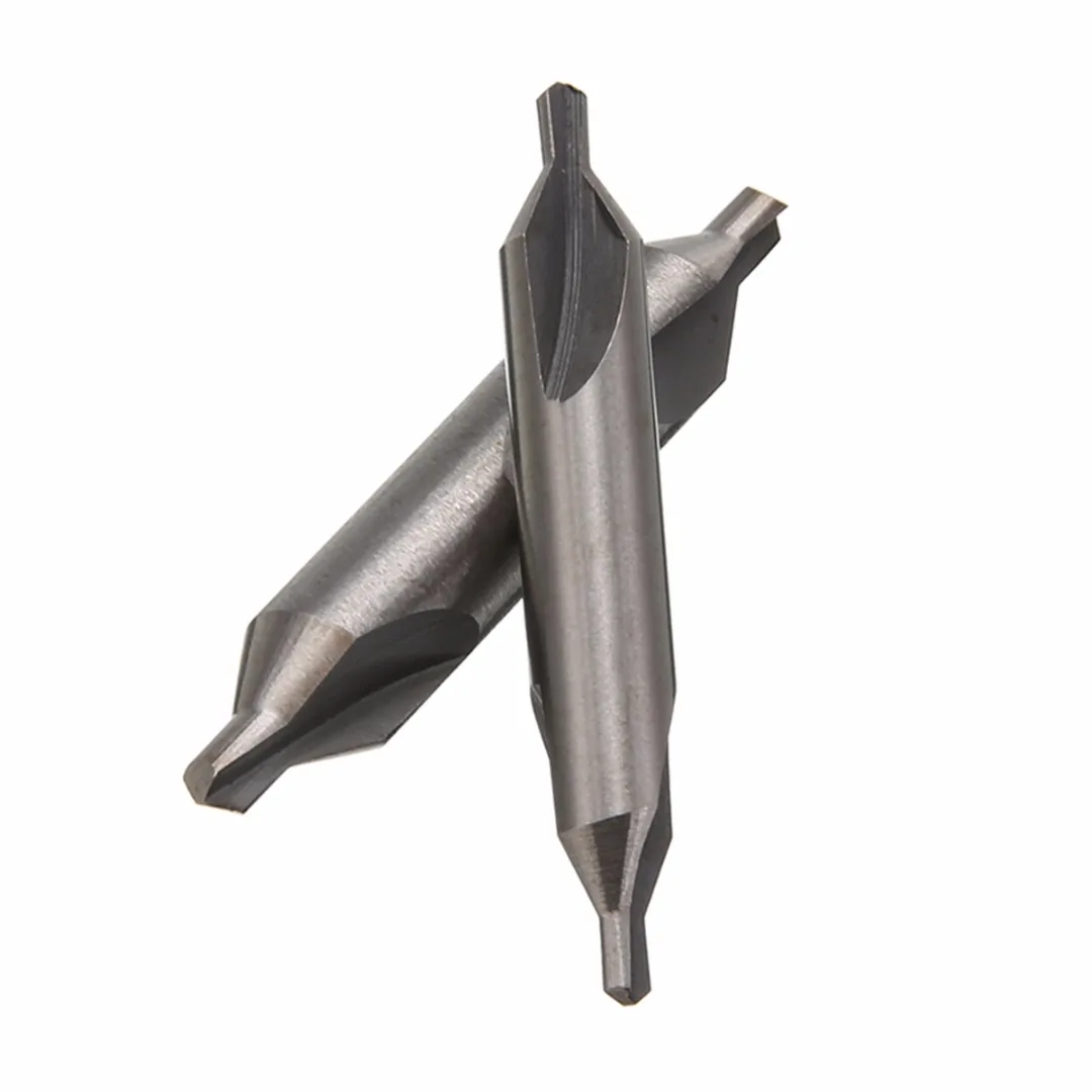 5pcs HSS Combined Center Drills Set 60 Degree Countersink Tool Kit 1.5mm 2.0mm 2.5mm 3mm 4mm