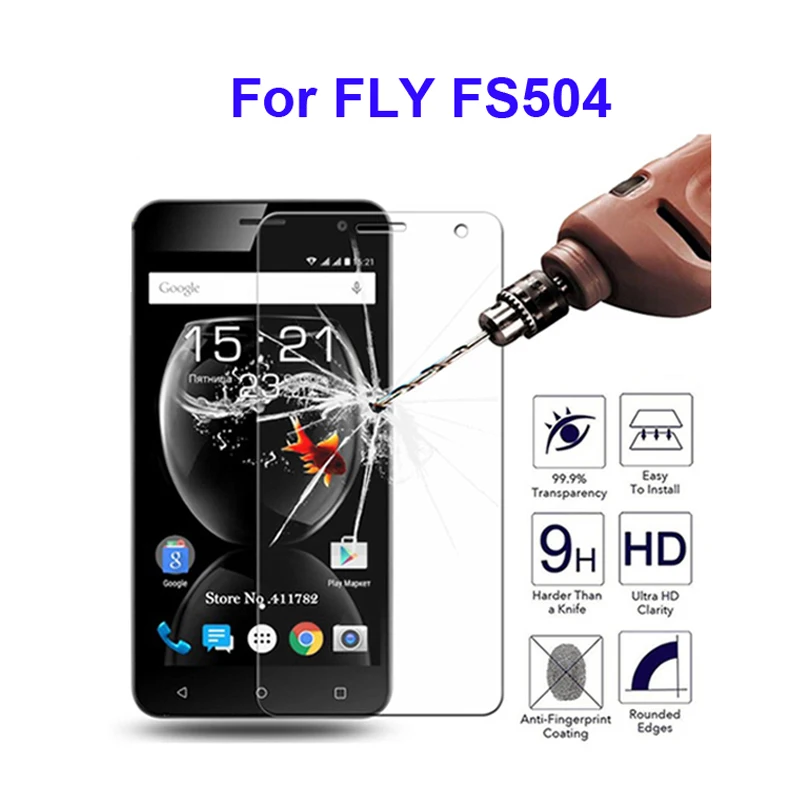

Customized Tempered Glass Film For Fly FS504 Cirrus 0.26mm Front Explosionproof LCD Screen Protector pelicula de vidro case
