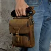 Sac à bandoulière en cuir véritable pour homme, sacoche à ceinture, multifonction et décontractée, Design tendance, 2074 ► Photo 2/6