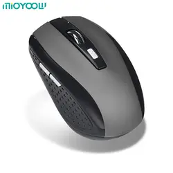 New Design 2.4GHz Wireless Optical Mouse/Mice With USB 2.0 Receiver For PC Laptop Black Blue  Red Silver Color