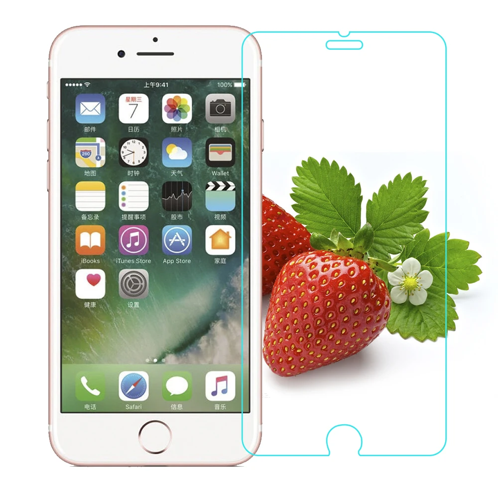 Закаленное стекло 9H для iphone 6 6s защита экрана защитная пленка чехол + комплекты