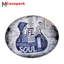 NiceRug круглый гитарный ковер журнальный столик для гостиной спальни одеяло Детский паук компьютерная обивка коврики черный цвет