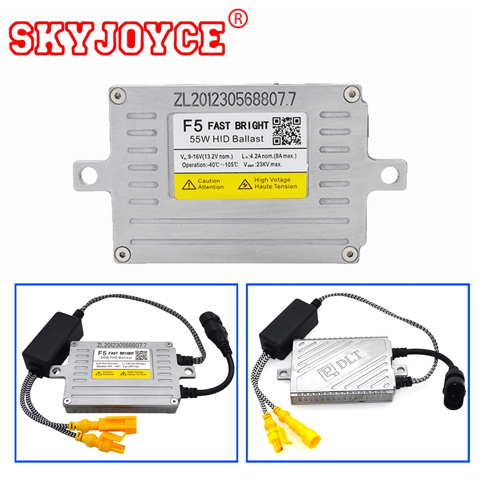 SKYJOYCE 55 Вт ДЛТ F5T HID для балласта, высокоскоростные яркий Быстрый старт ДЛТ F5T ксеноновый балласт для автомобильных фар аксессуары 55Вт HID комплект